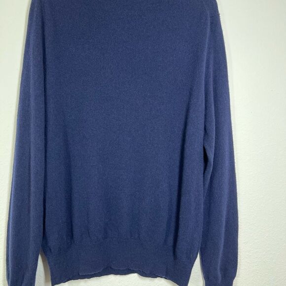 Polo Ralph Lauren Washable Wool V-Neck Sweater size L6 Hunter Navy NWOT - Picture 2 of 10